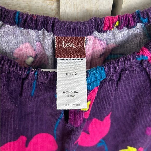 Tea Collection Tulpen Corduroy Short Sleeve Dress. Size 2 - Picture 2 of 7